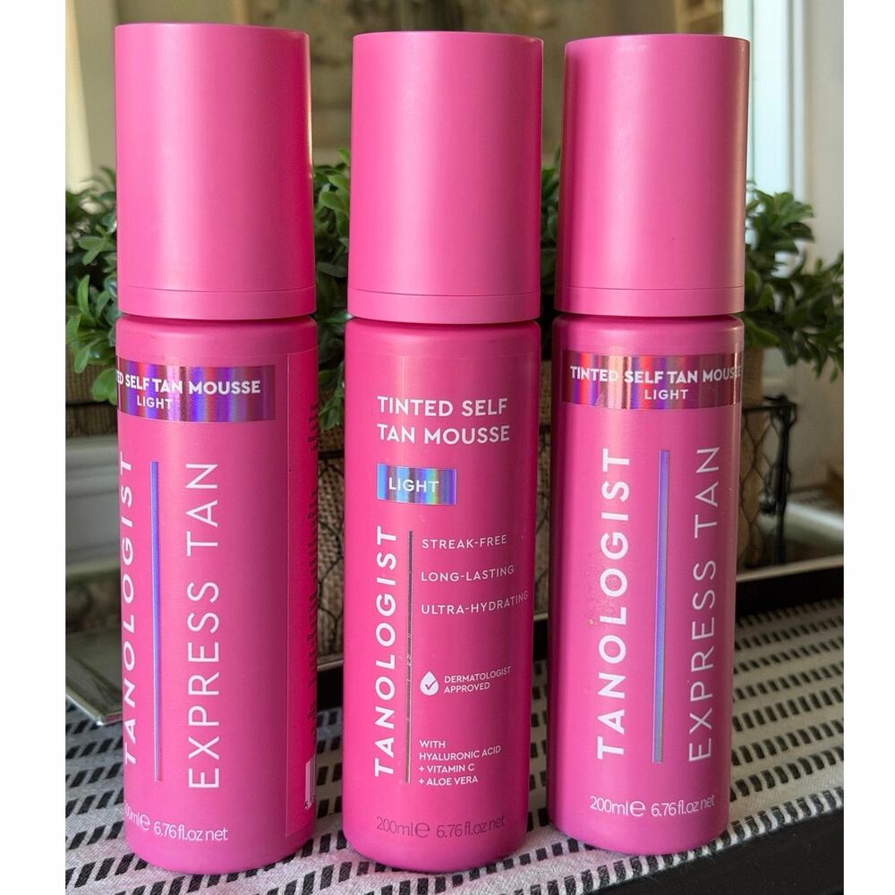 Tanologist Tinted Express Tan Mousse Light 200mL 3 Pack NEW